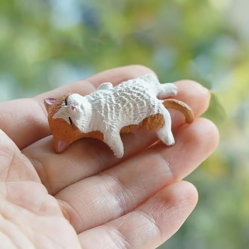 🔥Last Day 50% OFF - 5-Piece Mini Resin Cat Figurines - Cute Cartoon Desk Decor