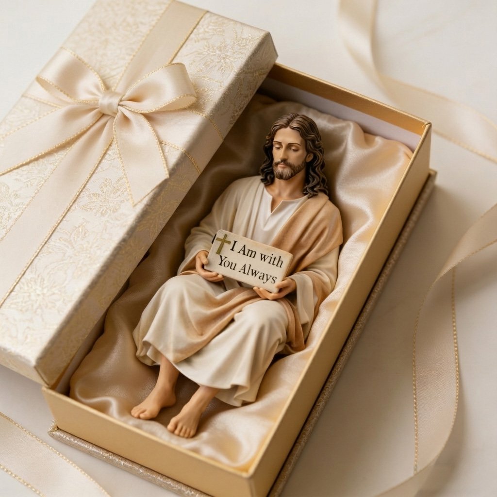✨Hand-Painted Jesus Figurine✝️Serene Desk Companion🙏