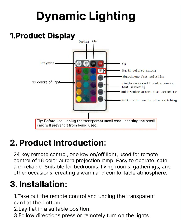 3D Water RippleProjector Light-16-Color Round Lamp withControl, Relaxation & Romantic Night Ambience