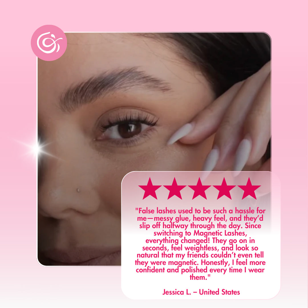 Magnetic Eyelashes Kit - Spiky Eyelash Clusters with Applicator Eyelash Curlers & Eyebrow Kit Glue-Free Waterproof Lightweight