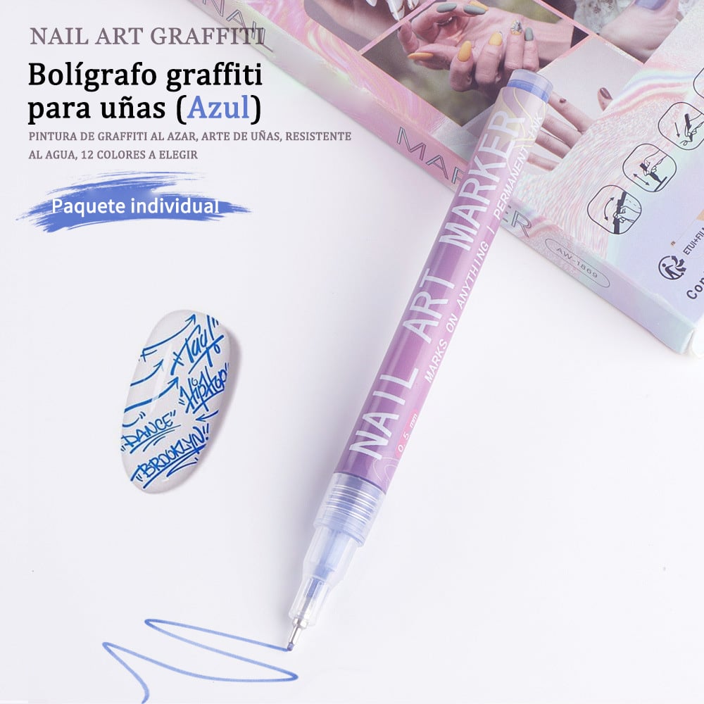 🎨Set of 12 colorful nail art markers🌈