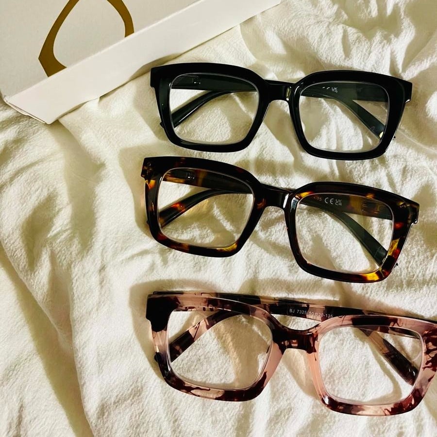 ✨👓3 Pack Tortoiseshell Reading Glasses – Blue Light Blocking Oversized Square Readers