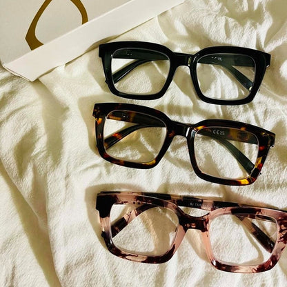 ✨👓3 Pack Tortoiseshell Reading Glasses – Blue Light Blocking Oversized Square Readers