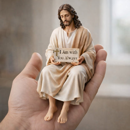 ✨Hand-Painted Jesus Figurine✝️Serene Desk Companion🙏
