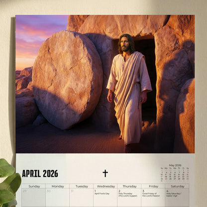 ✝️Jesus Christ Exquisite Images 2026 Wall Calendar -Daily Faith, Peace & Divine Inspiration
