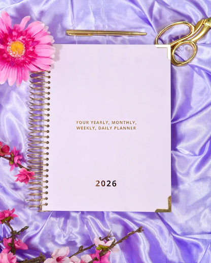 📅✍️2026 Daily Planner with Hourly Schedule - All-in-One Yearly, Monthly & Weekly Organizer(✨Hardcover)