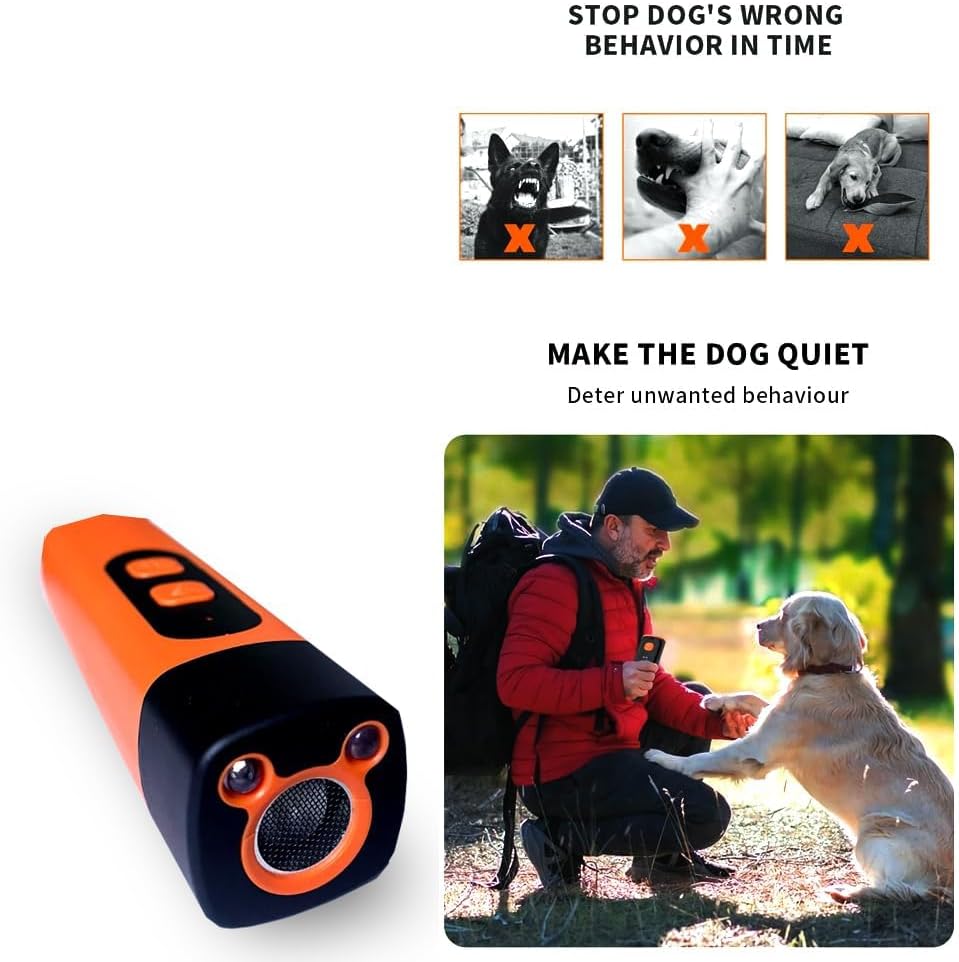 🏆Flash Sale⚡ Rechargeable Portable dog barking stopper with LED Flashlight