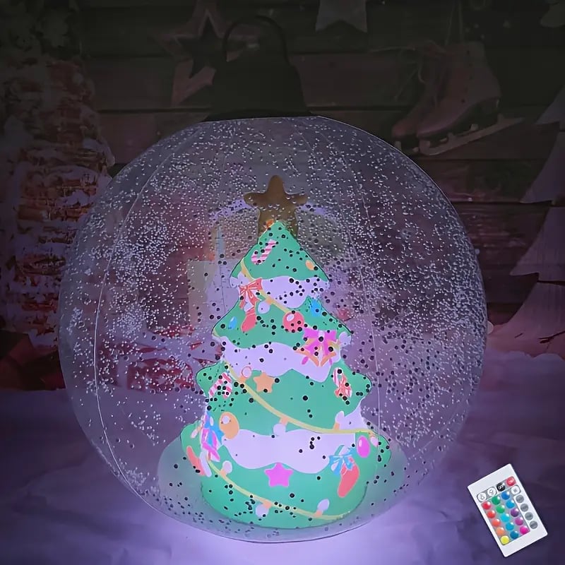 🎄24-inch Light-Up Christmas Ball, Outdoor Decoration with LED Lights