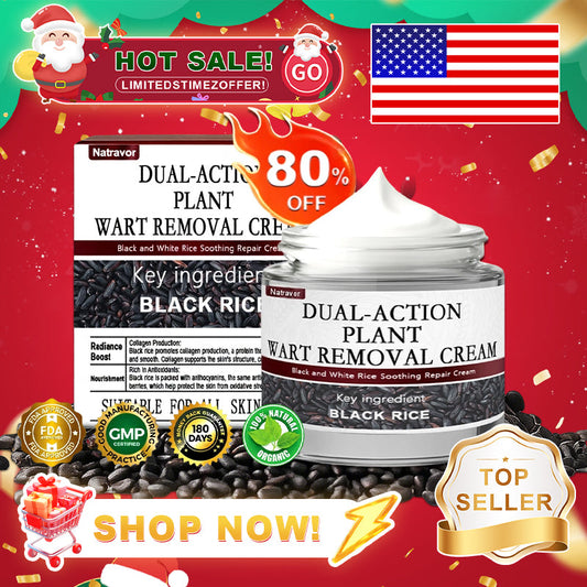 Natravor® Black Rice Skin Repair Essence Cream ⚕️ FDA Certified (Removes warts and skin growths, improves keratin buildup and seborrheic dermatitis, follicular keratosis, age spots, and bruising)