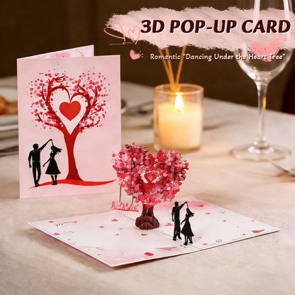 🔥 Buy 2 free 1-Romantic "Dancing Under the Heart Tree" 3D Greeting Card
