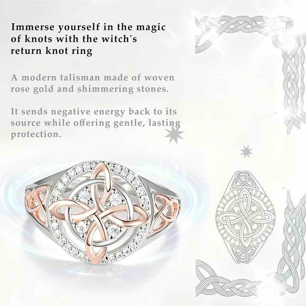 🔮💍 Handcrafted Witch's Return Knot Protection Ring 💞 Protect your loved ones