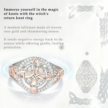 🔮💍 Handcrafted Witch's Return Knot Protection Ring 💞 Protect your loved ones