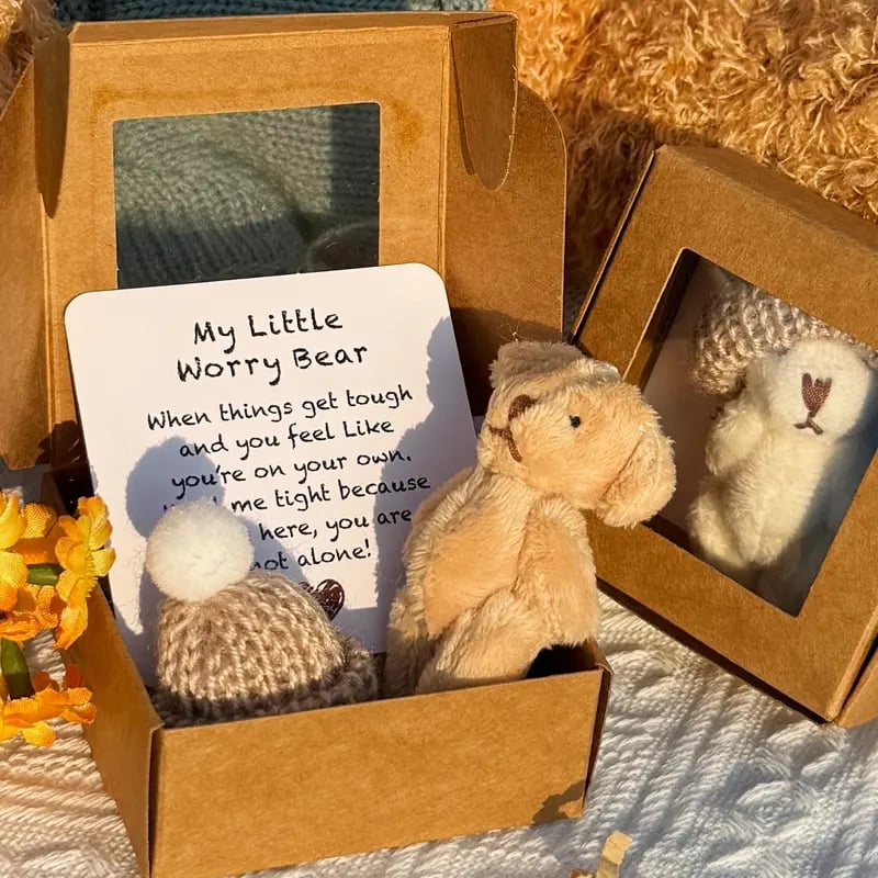 ⏰🎁Handcrafted mini teddy bear in a box