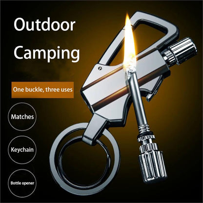 🔥Hot Sale 49% OFF🔥Permanent Match Infinity Lighter with Multitool Keychain Bottle Opener