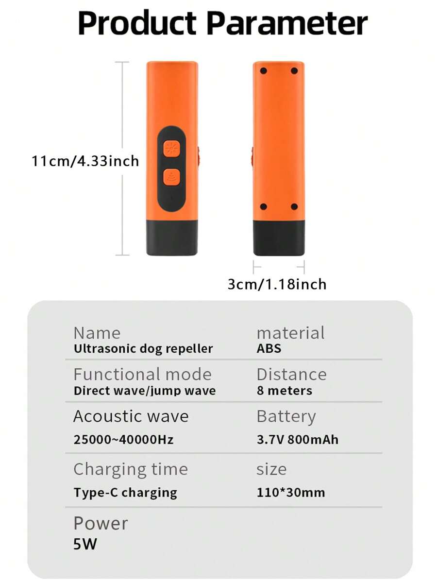 🏆Flash Sale⚡ Rechargeable Portable dog barking stopper with LED Flashlight