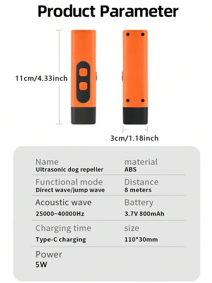 🏆Flash Sale⚡ Rechargeable Portable dog barking stopper with LED Flashlight