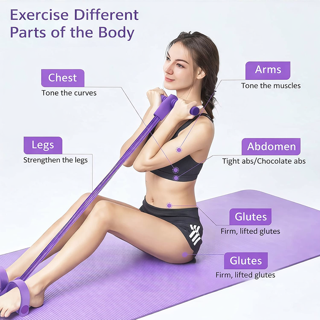 🔥8-tube pedal resistance device, removable and adjustable