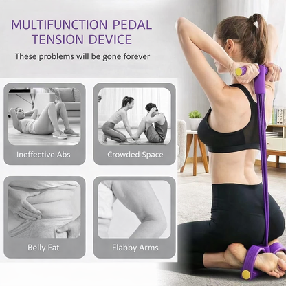 🔥8-tube pedal resistance device, removable and adjustable