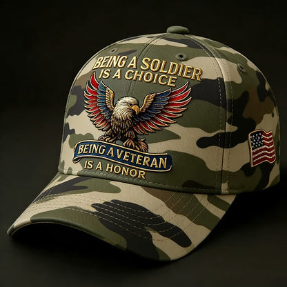 🔥Last Day 49% OFF -🦅 “Being a Soldier, Being a Veteran” Commemorative Cap✨(Breathable & Lightweight Comfort & Unisex Fit)