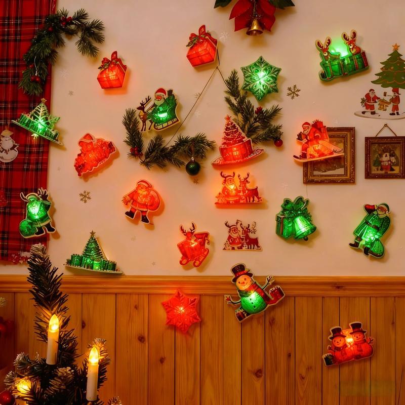 🎅Christmas 3D Glowing Wall Decals, Christmas Wall Decals🎄