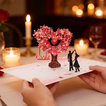 🔥 Buy 2 free 1-Romantic "Dancing Under the Heart Tree" 3D Greeting Card