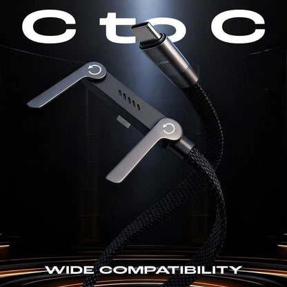 🔥 Last Chance: 49% Off Year-End Sale🔥 2-in-1 Invisible Holder Charger Cable – 240W Fast Charging Cord with Built-In Phone Stand