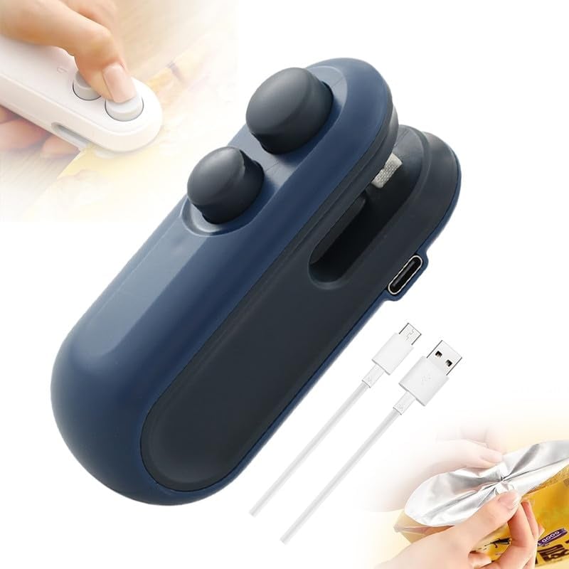 🔥Mini bag sealer with cutter and magnet✨ Keep your food fresh and organized with ease!