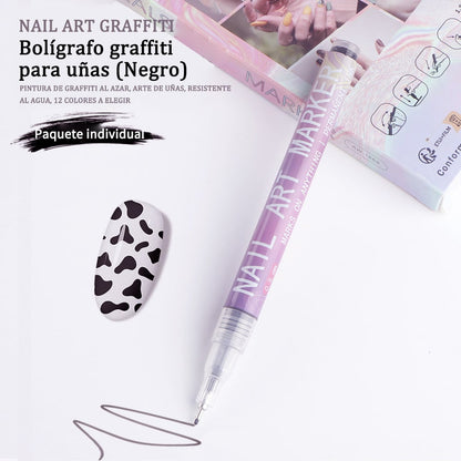 🎨Set of 12 colorful nail art markers🌈