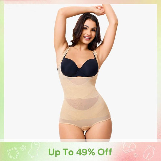 [MAX] Springtok Women's Clothing Mesh Breathable Basic fajas para mujer One Piece Bodysuits, Minimalist Comfort Sleeveless Tops Womenswear