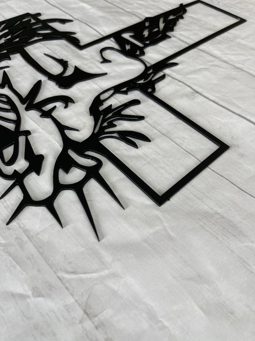 ON SALE🔥Jesus Cross Metal Sign Christ Wall Decor