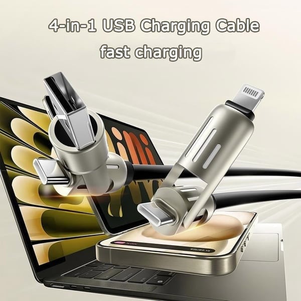🔥6.6ft 4-in-1 USB Charging Cable fast charging MAX 60W