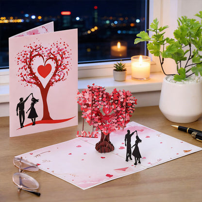 🔥 Buy 2 free 1-Romantic "Dancing Under the Heart Tree" 3D Greeting Card