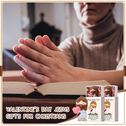 🙏💝12 PCS Mini Jesus Loves You Figurines Gifts✨