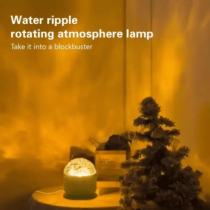 3D Water RippleProjector Light-16-Color Round Lamp withControl, Relaxation & Romantic Night Ambience