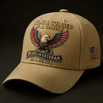 🔥Last Day 49% OFF -🦅 “Being a Soldier, Being a Veteran” Commemorative Cap✨(Breathable & Lightweight Comfort & Unisex Fit)