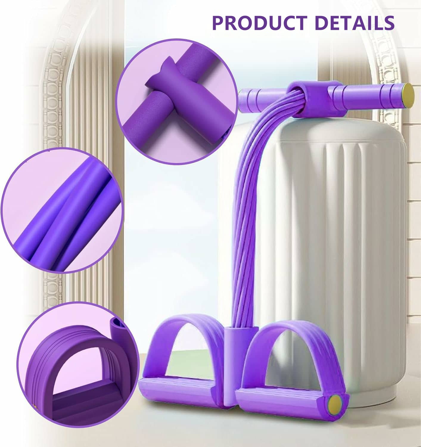 🔥8-tube pedal resistance device, removable and adjustable