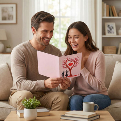 🔥 Buy 2 free 1-Romantic "Dancing Under the Heart Tree" 3D Greeting Card