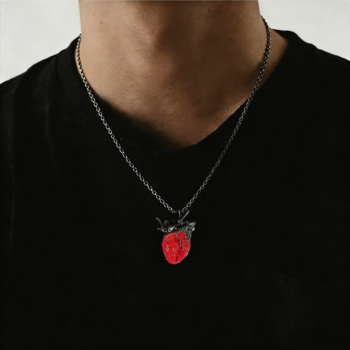 ✨New "Heartbeat" Statement Piece — Breathing Handmade Crystal Heart Necklace🫀