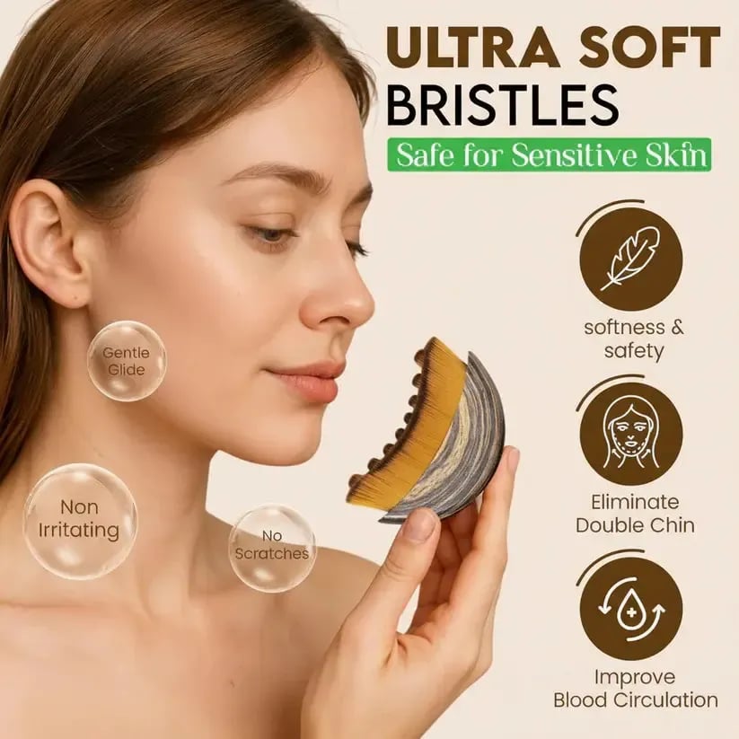 49% OFF This Week Promotions🎉🎉Lymphatic Contour Face Brush: Dry Brushing Massager for Lymphatic Drainage & Jawline Sculpting
