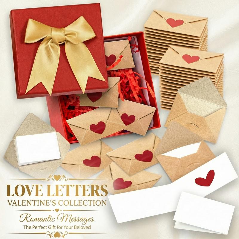 💌 Mini Love Notes Cards & Envelopes – 60-Piece Set
