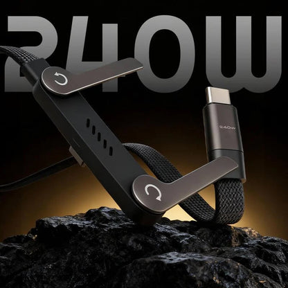 🔥 Last Chance: 49% Off Year-End Sale🔥 2-in-1 Invisible Holder Charger Cable – 240W Fast Charging Cord with Built-In Phone Stand