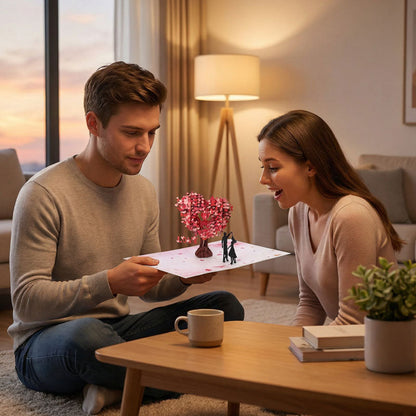 🔥 Buy 2 free 1-Romantic "Dancing Under the Heart Tree" 3D Greeting Card