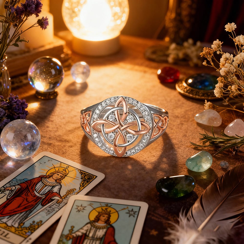 🔮💍 Handcrafted Witch's Return Knot Protection Ring 💞 Protect your loved ones