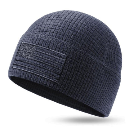 🔥American Flag Embroidery Waffle Watch Cap