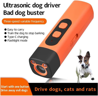 🏆Flash Sale⚡ Rechargeable Portable dog barking stopper with LED Flashlight