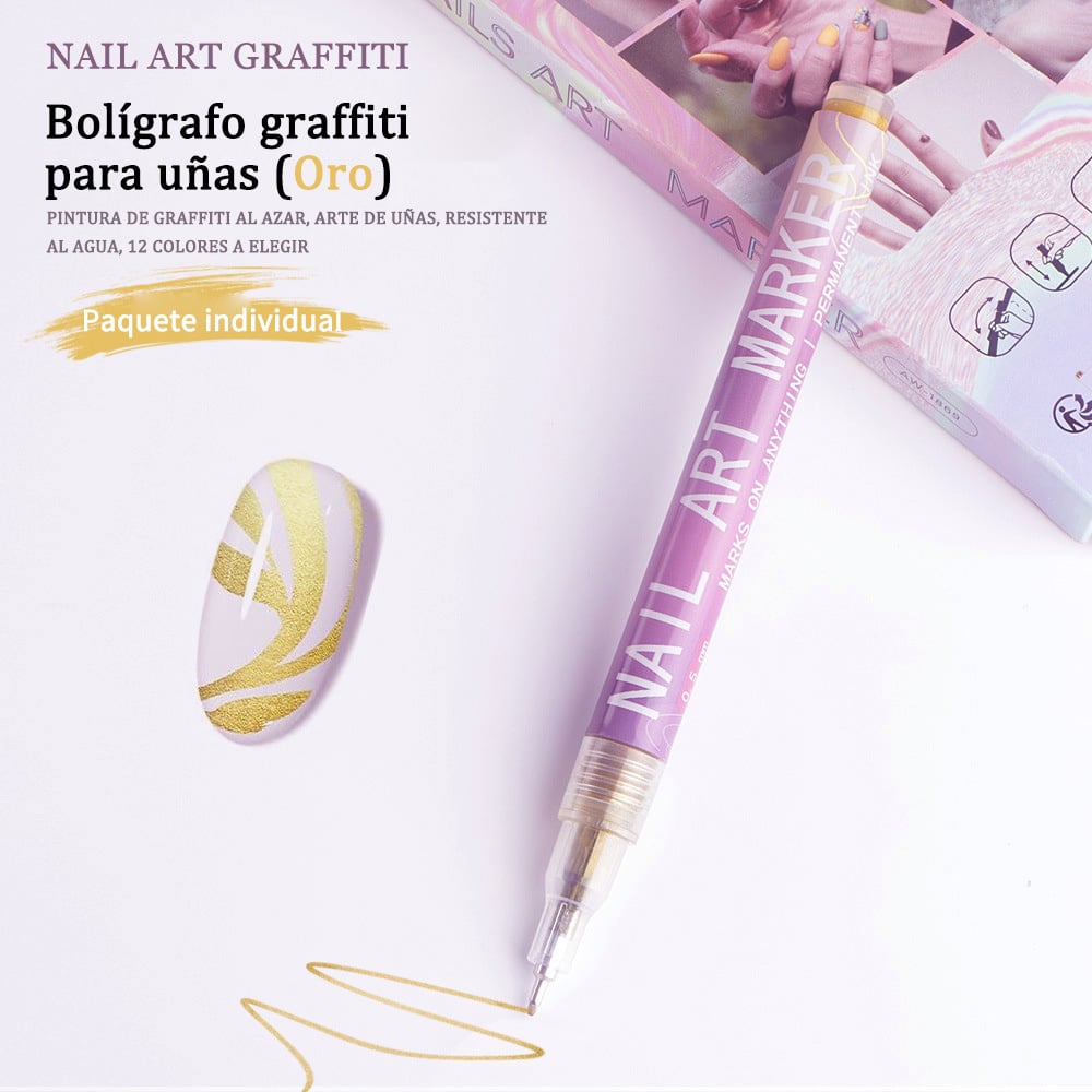 🎨Set of 12 colorful nail art markers🌈