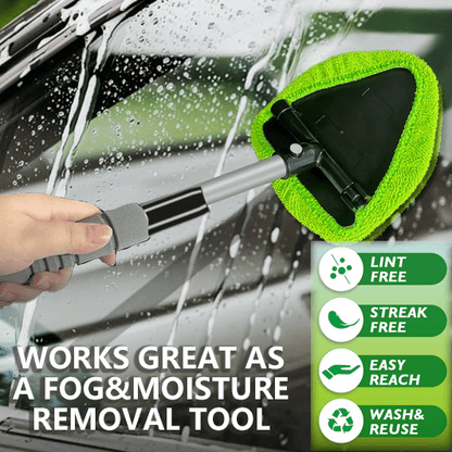 Microfiber Windshield Cleaner with Extendable Handle