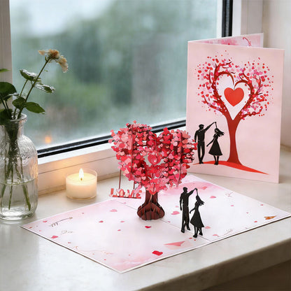 🔥 Buy 2 free 1-Romantic "Dancing Under the Heart Tree" 3D Greeting Card