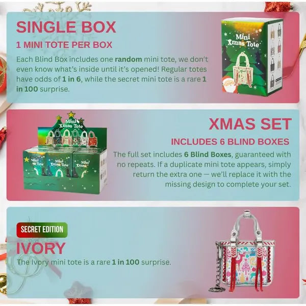 🔥LAST DAY49% OFF🎄Mini Xmas Tote Blind Box Gift for Holiday Suprises