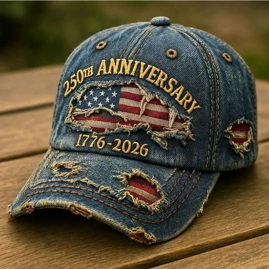 🔥 LAST DAY 49% OFF-🔥 250th Anniversary Commemorative 1776-2026 Ragged Cowboy American Flag Baseball Cap